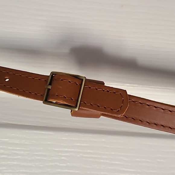 Portland Leather Mini Crossbody Tote - Honey - Picture 7 of 10